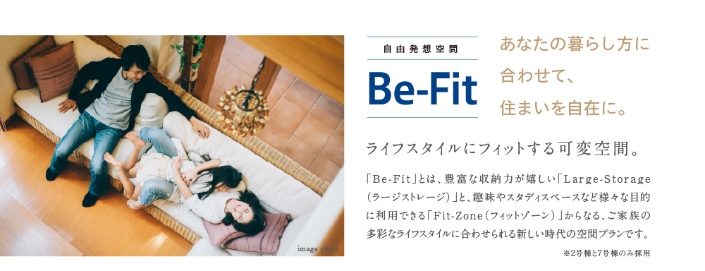 自由発想空間Be-Fit あなたの暮らし方に合わせて、住まいを自在に。