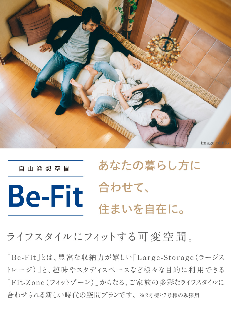 自由発想空間Be-Fit あなたの暮らし方に合わせて、住まいを自在に。