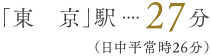 「東京」駅27分