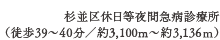 杉並区休日等夜間急病診療所（徒歩39〜40分／約3,100m〜約3,136ｍ）