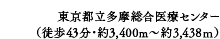 東京都立多摩総合医療センター（徒歩43分・約3,400m〜約3,438ｍ）