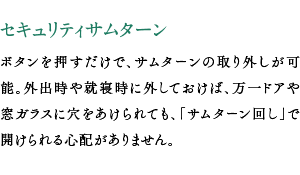 セキュリティサムターン