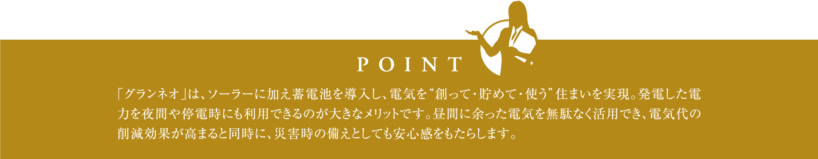 エネルギーを自給自足する住まい［太陽光発電］ ポイント