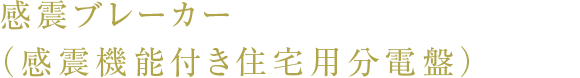 感震ブレーカー（感震機能付き住宅用分電盤）