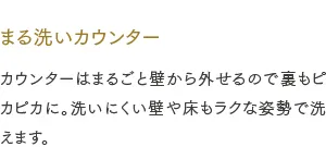 まる洗いカウンター