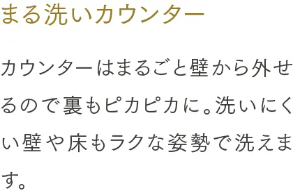 まる洗いカウンター