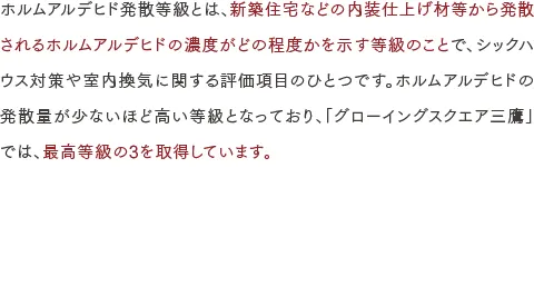 ホルムアルデヒド発散等級