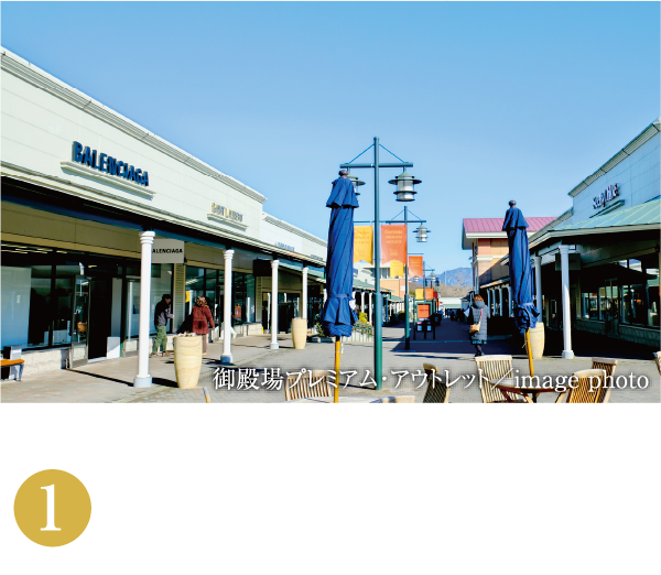 1 東名高速道路「御殿場IC 下り出口」へ約51分（約76.1km）