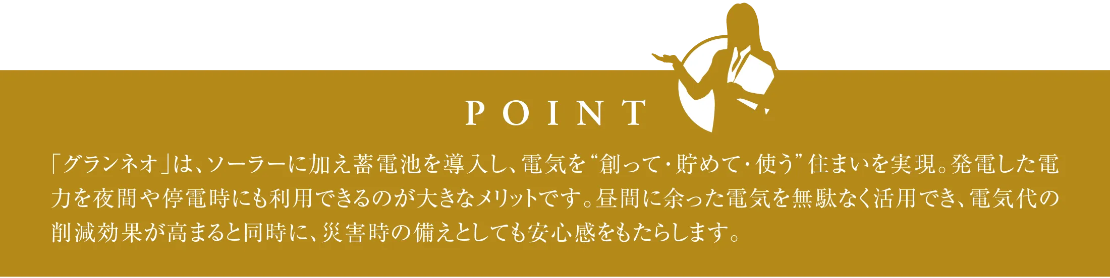 エネルギーを自給自足する住まい［太陽光発電］ ポイント