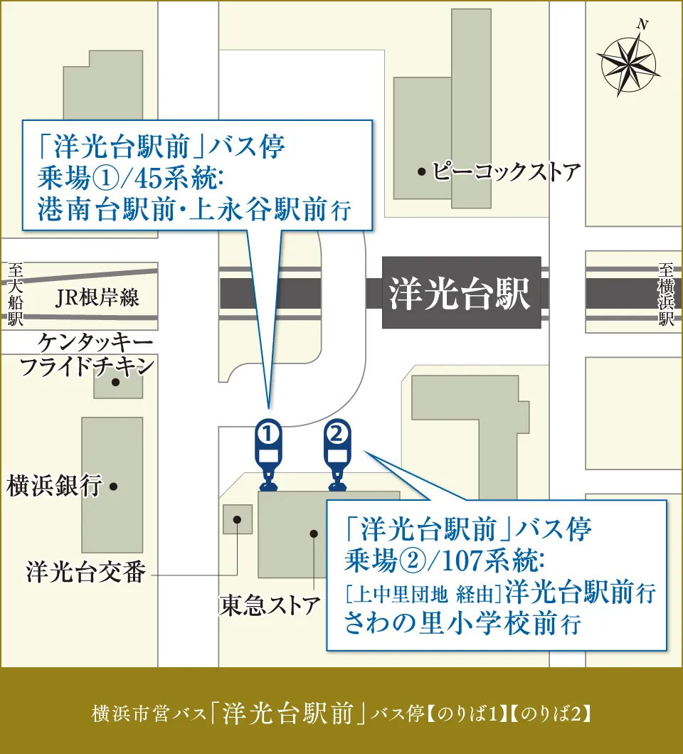 横浜市営バス「洋光台駅前」バス停