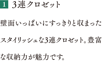 3連クロゼット